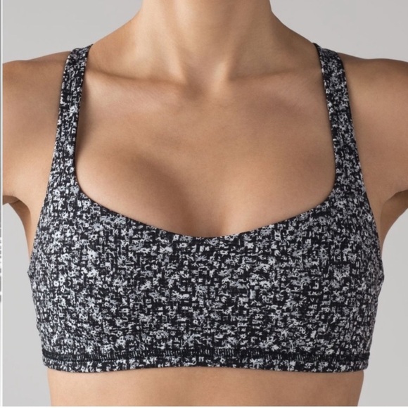 Lululemon Free To Be Sports Bra Daisy Dust Alpine White Black - Picture 7 of 8